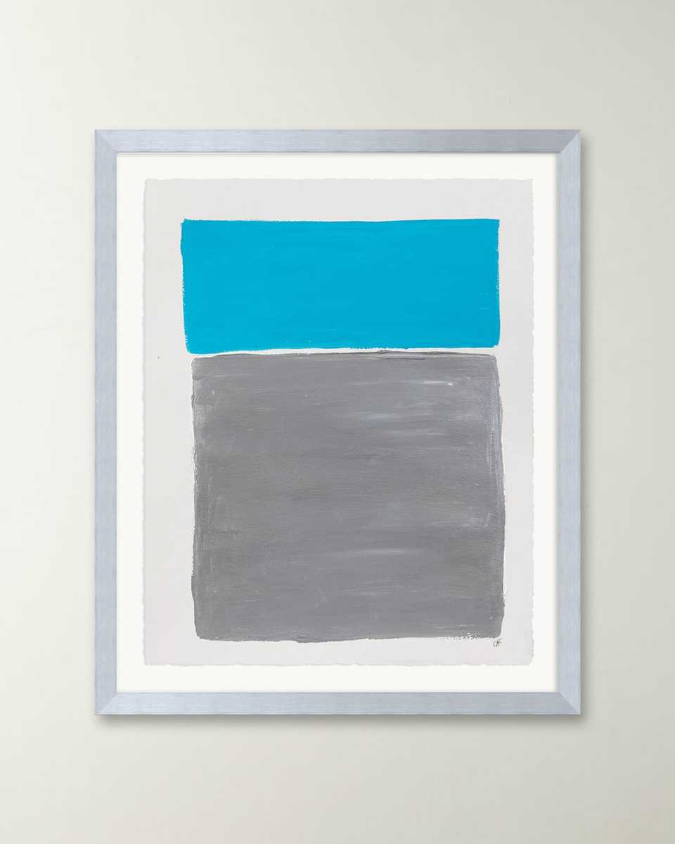"Platinum Sky 2" Framed Acrylic Painting by Deborah Fine